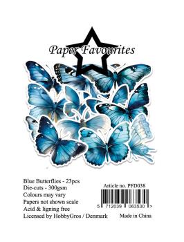 Paper Favourites - Stanzteile "Blue Butterflies" Die Cuts 