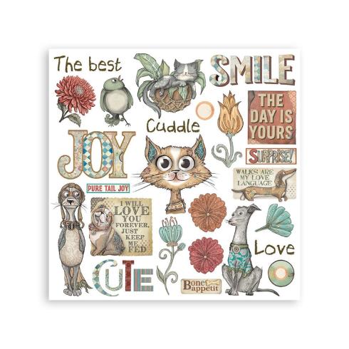 Stamperia - Transfer Aufkleber "Furry Friends" Rub-On Kit