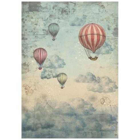 Stamperia - Decopatch Papier "Air Balloons" Decoupage A4 - 6 Bogen  