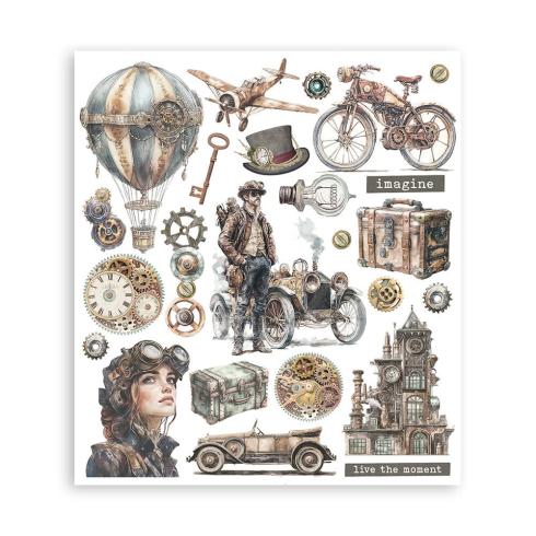 Preview: Stamperia - Transfer Aufkleber "Voyages Fantastiques" Rub-On Kit