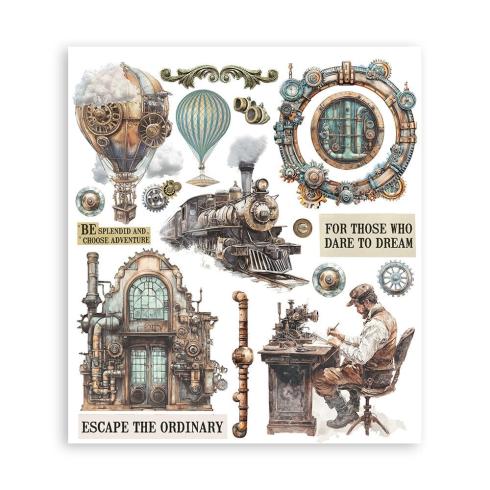 Stamperia - Transfer Aufkleber "Voyages Fantastiques" Rub-On Kit