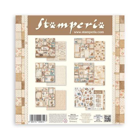 Stamperia - Designpapier "Baby" Paper Pack 12x12 Inch - 6 Bogen