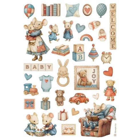 Stamperia - Decopatch Papier "Accessories" Decoupage A4 - 6 Bogen  
