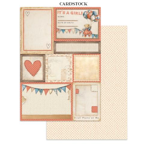 Preview: Stamperia - Papier, Aufkleber & Stanzteile "Baby" Junk Journal Backgrounds,Stickers,Cut-Outs