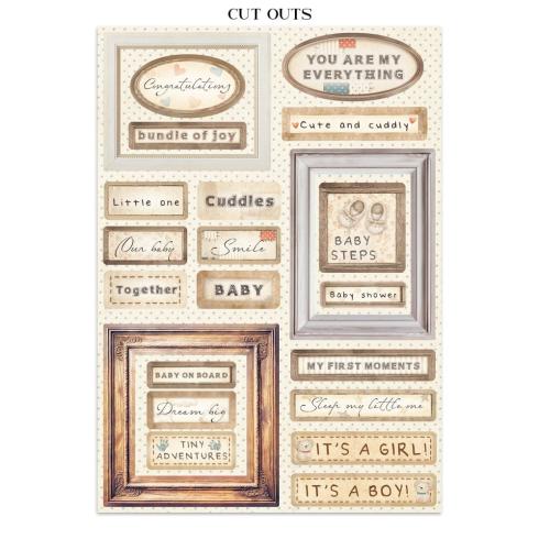 Stamperia - Papier, Aufkleber & Stanzteile "Baby" Junk Journal Backgrounds,Stickers,Cut-Outs