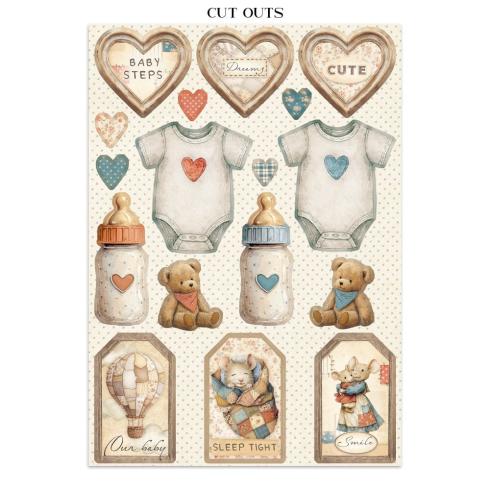 Stamperia - Papier, Aufkleber & Stanzteile "Baby" Junk Journal Backgrounds,Stickers,Cut-Outs