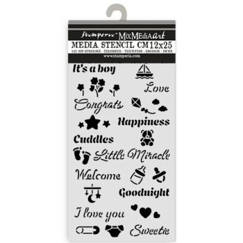 Stamperia - Schablone 12x25cm "Quotes" Stencil