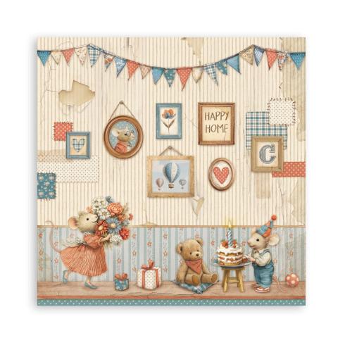 Stamperia - Designpapier "Family" Maxi Paper Pack 12x12 Inch - 22 Bogen