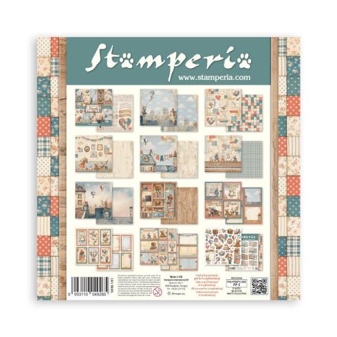 Stamperia - Designpapier "Family" Paper Pack 12x12 Inch - 10 Bogen