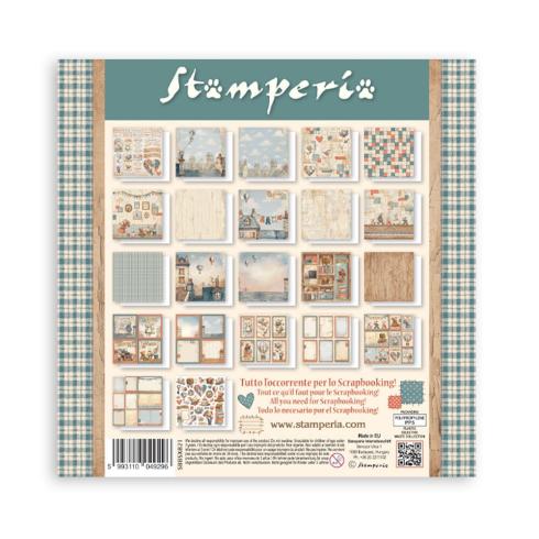 Stamperia - Designpapier "Family" Maxi Paper Pack 8x8 Inch - 22 Bogen