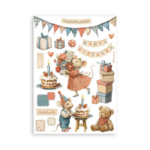 Stamperia - Washi Papier "Family" Washi Pad 14,8x21cm - 8 Bogen