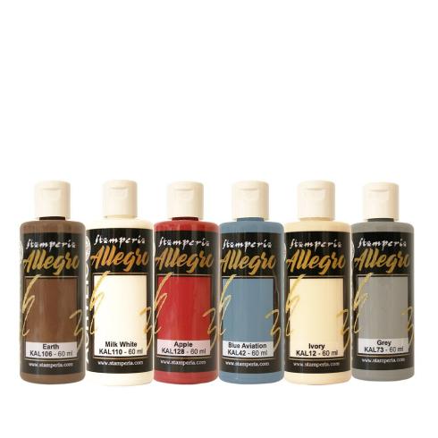 Stamperia - Acrylfarbe "Family" Allegro Paint Kit 6x60 ml