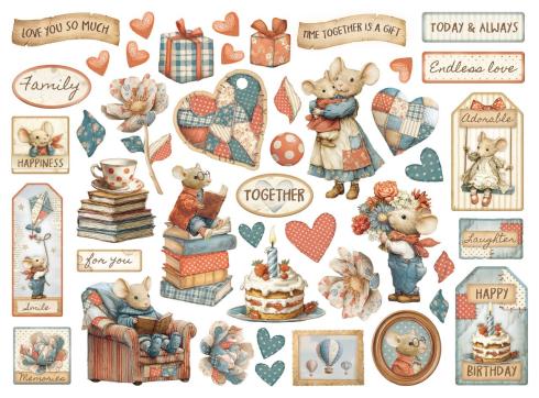 Preview: Stamperia - Stanzteile "Family" Die Cuts