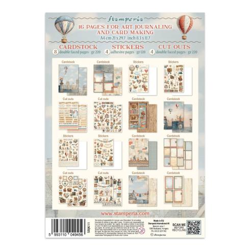 Stamperia - Papier, Aufkleber & Stanzteile "Family" Junk Journal Backgrounds,Stickers,Cut-Outs