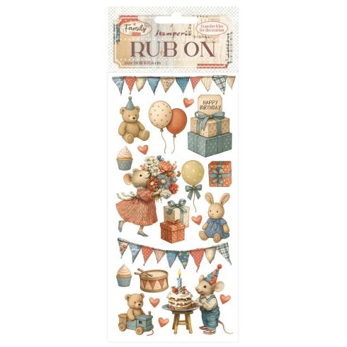 Stamperia - Transfer Aufkleber "Party" Rub-On