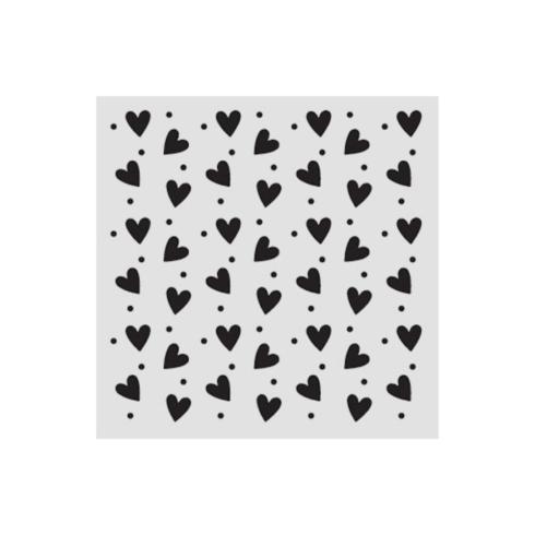 Preview: Stamperia - Schablone 12x12cm "Heart Texture" Stencil