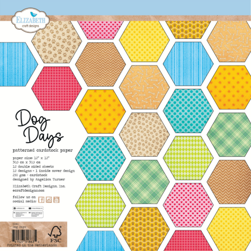 Elizabeth Craft Designs - Designpapier "Dog Days" Paper Pack 12x12 Inch - 12 Bogen
