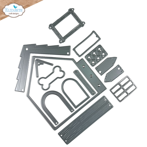 Preview: Elizabeth Craft Designs - Stanzschalone "Dog House Build a Book" Dies