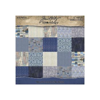 Idea-ology Palette Collection "Indigo" Paper Pack 8x8 Inch - 12 Bogen 
