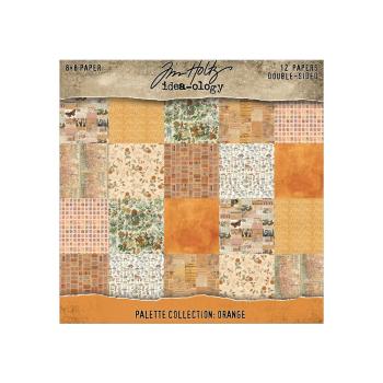Idea-ology Palette Collection "Orange" Paper Pack 8x8 Inch - 12 Bogen 