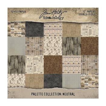 Idea-ology Palette Collection "Neutral" Paper Pack 12x12 Inch - 12 Bogen 