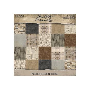 Idea-ology Palette Collection "Neutral" Paper Pack 8x8 Inch - 12 Bogen 