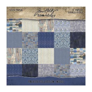 Idea-ology Palette Collection "Indigo" Paper Pack 12x12 Inch - 12 Bogen 