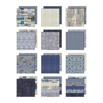 Preview: Idea-ology Palette Collection "Indigo" Paper Pack 12x12 Inch - 12 Bogen 