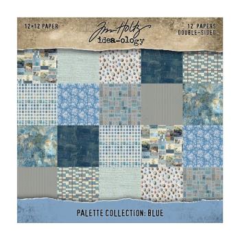 Idea-ology Palette Collection "Blue" Paper Pack 12x12 Inch - 12 Bogen 