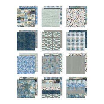 Preview: Idea-ology Palette Collection "Blue" Paper Pack 12x12 Inch - 12 Bogen 