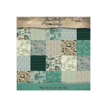 Idea-ology Palette Collection "Teal" Paper Pack 8x8 Inch - 12 Bogen 