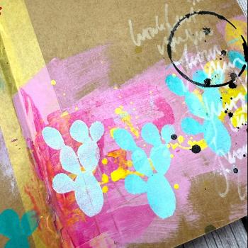 Preview: Ranger - Schablone Design by Dina Wakley "Cactus Masks" Media Stencil