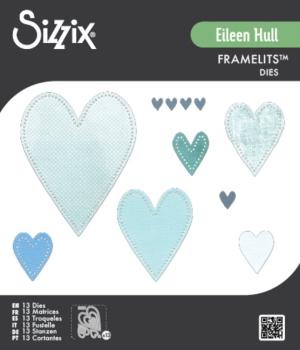 Sizzix - Stanzschablone "Stitched Hearts" Framelits Craft Dies Design by Eileen Hull