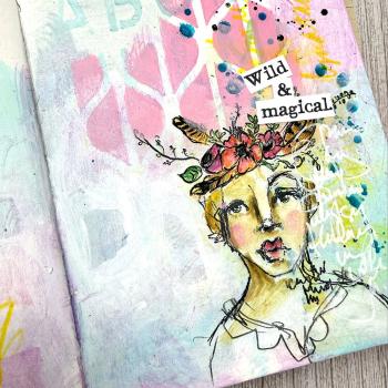 Preview: Ranger - Stempelset by Dina Wakley "Flower Crowns" Media Cling Stamp 