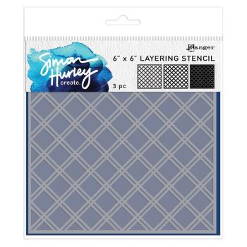 Ranger - Schablone "6x6 Inch Trellis" Stencil Design by Simon Hurley create 