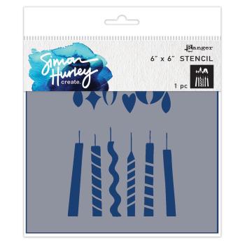 Ranger - Schablone "6x6 Inch Bold Candles" Stencil Design by Simon Hurley create 