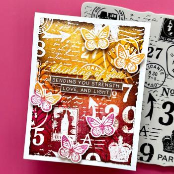 Preview: Ranger - Gummistempel by Simon Hurley Create "Postal Collage" Rubber Stamp