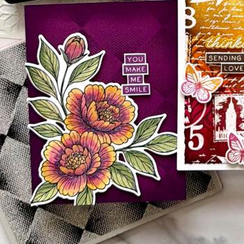 Preview: Ranger - Gummistempel by Simon Hurley Create "Faded Diamonds" Rubber Stamp