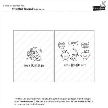 Preview: Lawn Fawn - Stempelset "Fruitful Friends" Clear Stamp