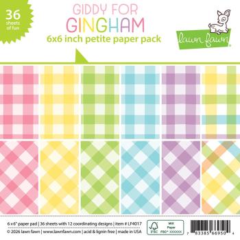 Lawn Fawn - Designpapier "Giddy For Gingham" Paper Pad 6x6 Inch - 36 Bogen