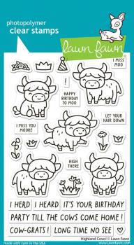 Lawn Fawn - Stempelset "Highland Cows!" Clear Stamps