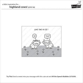 Preview: Lawn Fawn - Stempelset "Highland Cows!" Clear Stamps