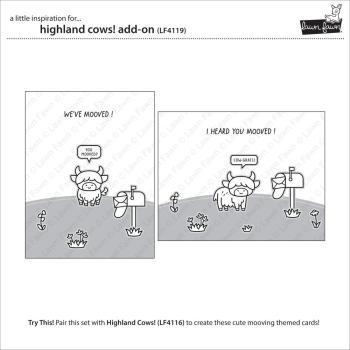 Preview: Lawn Fawn - Stempelset "Highland Cows!" Clear Stamp Add-On