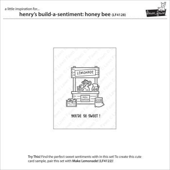 Preview: Lawn Fawn - Stempelset "Henry'S Build-A-Sentiment Honey Bee" Clear Stamp