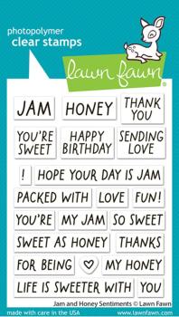 Lawn Fawn - Stempelset "Jam And Honey Sentiments" Clear Stamp