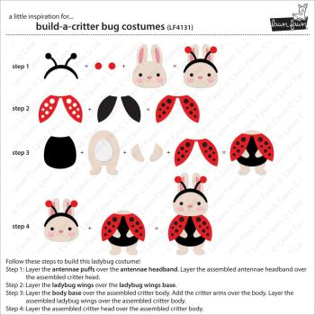 Lawn Fawn - Stanzschablone "Build-A-Critter Bug Costumes" Dies