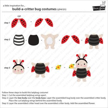 Lawn Fawn - Stanzschablone "Build-A-Critter Bug Costumes" Dies