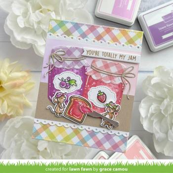 Preview: Lawn Fawn - Stanzschablone "Build-A-Drink Mason Jar Jam And Honey Add-On" Dies