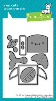 Lawn Fawn - Stanzschablone "Tiny Gift Box Whale And Dolphin Add-On" Dies