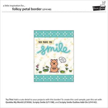 Preview: Lawn Fawn - Stanzschablone "Folksy Petal Border" Dies